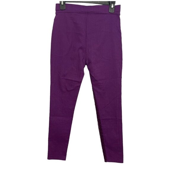 Womens Fancy/Show Pants L/XL Pull-On Skinny Ankle Rhinestones Lace Onlay Pockets - Picture 12 of 14